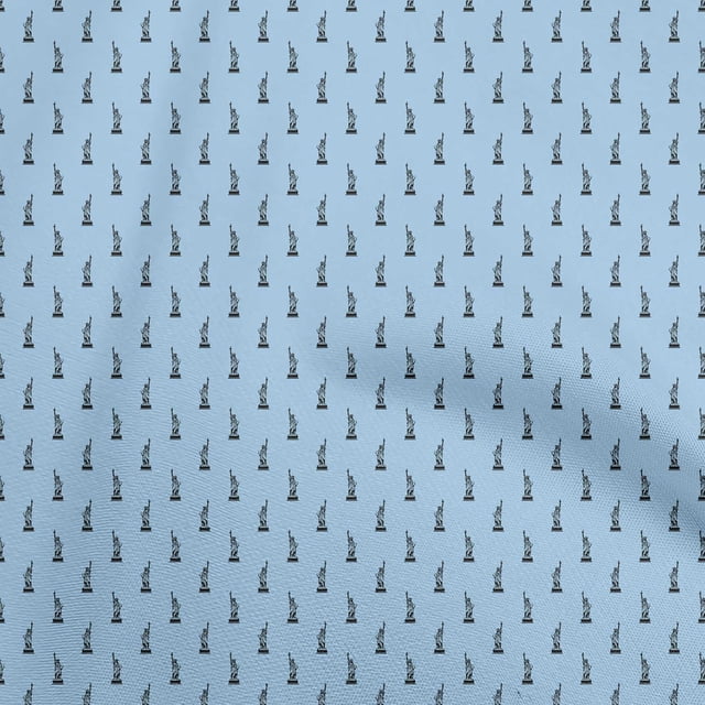 oneOone Rayon Light Blue Fabric Sewing Craft Projects Fabric Prints By Yard 56 Inch Wide