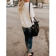 thumbnail image 5 of Women Sweaters Heart Front Crew Neck Long Sleeve Knitted Pullover Sweater,beige,large,F130647, 5 of 6
