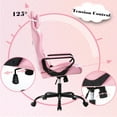 thumbnail image 4 of BestOffice Racing Style Gaming Chair with Adjustable Pillows and Reclining Backrest for Women Gamers(Pink), 4 of 7