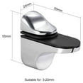 thumbnail image 5 of Zinc Alloy Adjustable Glass Shelf Clamps, Set of 4 - Versatile Support Brackets for Bathroom Shelves, Displays, Speakers - Holds 3-20mm Thick Glass or Wood - Durable Shower Organizer (55 x 24 mm), 5 of 12