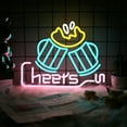 thumbnail image 3 of UPONRAY Cheers Neon Signs, 15.7"*12.5" Dimmable & USB-Powered LED Neon Light, Stylish Wall Decor for Bar, Party, Restaurant, Living Room, Man Cave, 3 of 7