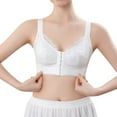 thumbnail image 3 of Padded T Shirt Bras for Women Women Full Cup Thin Underwear Front Button Wireless Sports Lace Bra Breast Cover Large Size Bras Underwire T-shirt Bra Padded Bralettes for Women Sexy, 3 of 6