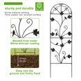 thumbnail image 2 of Urban Deco Trellis for Climbing Plants Outdoor 64"x17" Garden Trellis, Plant Trellis for Climbing Rose Vegetable Flower, Lawn, Backyard, Black Metal Trellis – Pack of 2, 2 of 8