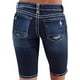 thumbnail image 2 of Pantalones cortos de mezclilla para mujer Pantalones cortos de mezclilla desgastados de cintura alta para mujerAzul oscuroLarge, 2 of 5