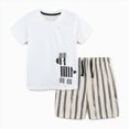 thumbnail image 3 of Toddler Boys Summer Sets Clothing Cute Cartoons Printed Short Sleeve 1T 2T 3T 4T 5T 6T 7T T-Shirt and Elastic Waist Shorts Sets Kids Outfit Beach Clothes Loungewear Kaprioy, 3 of 7