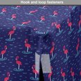 thumbnail image 4 of Flamingo Dog Crate Cover, Hand Drawn Style Abstract Birds Wavy Lake Water Design, Easy to Use Pet Kennel Cover for Medium Large Dogs, 35" x 23" x 27", Violet Blue Dark Coral, by Ambesonne, 4 of 6