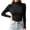 Black, variant on Wenini Women's Solid Color Turtleneck Ribbed Knit Sweater Slim Long Sleeve Pullover Top Trendy Base Layer Top
