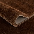 thumbnail image 6 of Hauteloom Heavenly Solid Shag Area Rug for Living Room Bedroom - High Pile Fluffy Carpet - Soft Shaggy Cozy Plush Rug - Brown - 9'3" x 12', 6 of 12