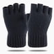 thumbnail image 1 of Guantes para hombre y mujer, de color liso, de medio dedo, para exteriores, sin dedos, de lana gruesa, informales, de moda, con parte superior acrílica., 1 of 6