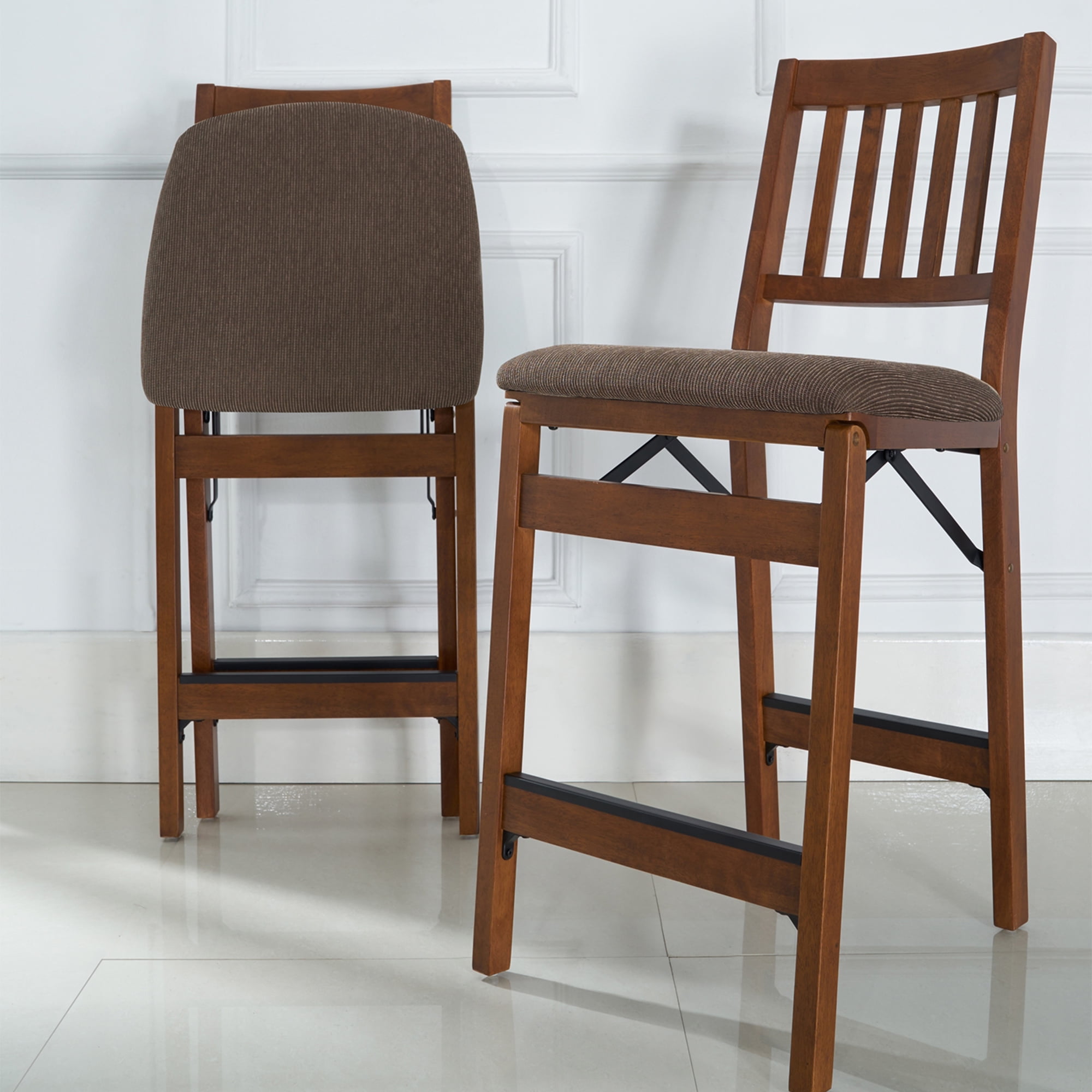 Stakmore Arts and Crafts Folding Counter Stool (Set of 2)