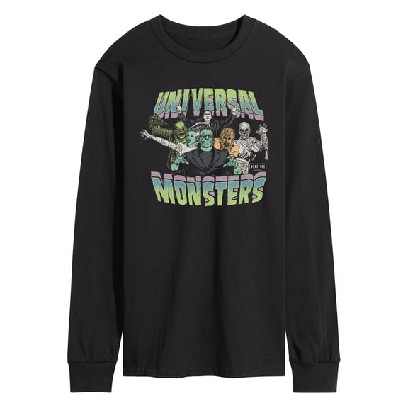 Classic Monsters - Monsters Collage - Men's Long Sleeve Graphic T-Shirt