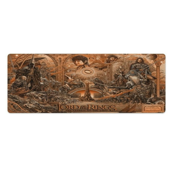 The Lord of the Rings Medieval knights Mouse Pad Rug The Return of The King,Adult Mouse Pad Desk Mat 11.8”x31.4” Rubber,Each,Besetuui
