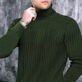 thumbnail image 3 of Pull Col Roulé Uni Automne et Hiver pour Hommes Taille Européenne Mode Torsadée, 3 of 6