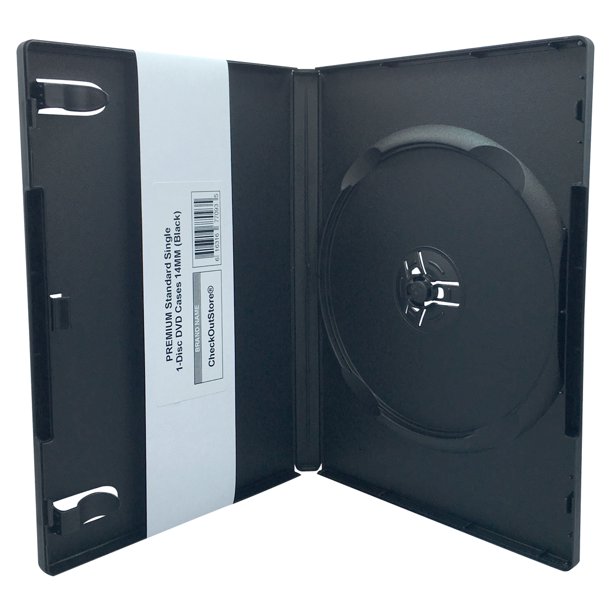 (6) CheckOutStore Premium Standard Single 1Disc DVD Cases 14mm (Black