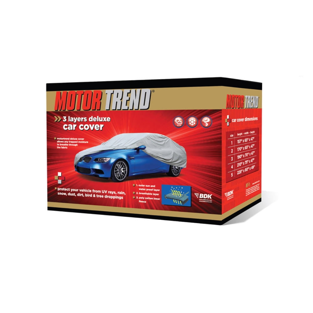 Motor Trend All Weather Proof Universal Fit Car Cover - UV, Water Proof (Gray) (Fits up to 190")