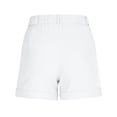 thumbnail image 3 of CIENVNSTG Low Rise Shorts for Women Tailored Trouser Fit Hem and Casual Stretch Comfort Running Shorts Workout Gym with Pockets White 2XL, 3 of 7