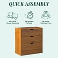 thumbnail image 4 of Walker Edison Declan 3 Drawer Nightstand, Caramel Brown, 4 of 16