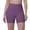 Purple, variant on Ice Feel Breathable Friendly Tight High Waist Yoga Shorts For Running Workout Fitness Compression Wicking Seamless Lightweight Summer Stretch, S, Dark Purple