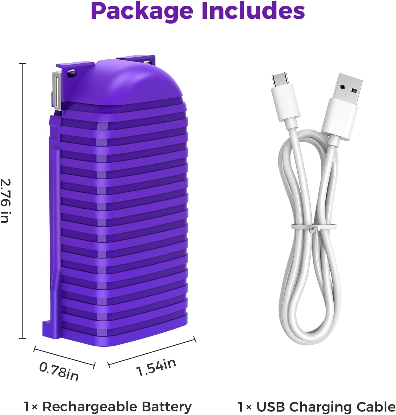 Rechargeable Battery for Swif--fer PowerMop, 3.7V 2.5Ah Lithium-Ion Battery Pack with USB Charging Cable