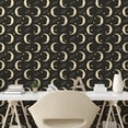 thumbnail image 2 of Ambesonne Celestial Peel & Stick Wallpaper for Home, Crescent Character Faces, 13"x36", Earth Yellow and Dark Grey, 2 of 5