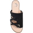 thumbnail image 3 of JOURNEE COLLECTION Womens Black Strappy Grommet And Strap Detail Cushioned Asymmetrical Hasten Round Toe Slip On Sandals Shoes 7.5 M, 3 of 3