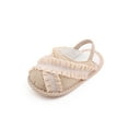 thumbnail image 4 of goowrom Baby Sandals Shoes with Plaid Pattern, Elastic Band Non-Slip Bottom Clothing Accessory, 4 of 5