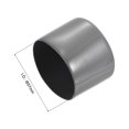 thumbnail image 3 of 4pcs Rubber End Caps 57mm ID Vinyl Round Tube Bolt Cap Cover Protector Dark Grey, 3 of 4