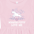 thumbnail image 4 of Inktastic Mommom and Poppop Love Me Unicorn Girls Baby Dress, 4 of 5
