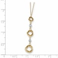 thumbnail image 2 of Beautiful 14k Two-tone Graduated Love Knots w/D/C Beads Y-Necklace, 2 of 2