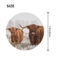 thumbnail image 3 of Disketp Scottish Cow Small Mouse Pad 7.9x7.9 Inches,Washable Round Mousepad For Office Laptop Computer,Non-Slip Rubber Base Mouse Pads For Wireless Mouse, 3 of 9