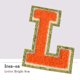 thumbnail image 3 of Parches de chenilla naranja con letras para planchar de alta calidad, apliques bordados para manualidades de costura con personalidad DIY, 3 of 5