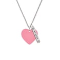 thumbnail image 2 of Delight Jewelry Acrylic 1" Pink Heart Silvertone Always My Sister Bar Charm Necklace, 23", 2 of 4