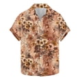 thumbnail image 2 of Bzhegqhd Men's Summer Fashion Floral Print Short Sleeved Lapel Shirt, 2 of 5