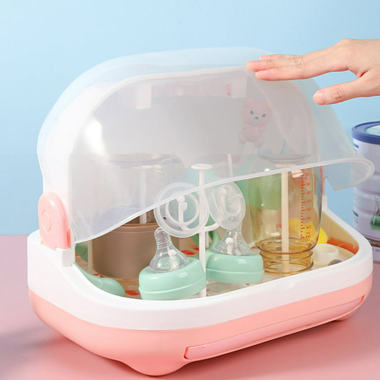 Portable Baby Bottle Rack Storage Box Organizer Dust Proof Drying Shel –  limegift
