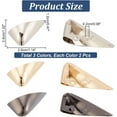 thumbnail image 2 of 6 Pcs 3 Colors Metal Shoes Pointed Protector Metal Shoe Toe Protectors Triangle High Heel Toe Caps Pump Toe Head Cap Cover for Shoes Protection Repair Accessories 1.14x1.02x0.47" Mixed Color, 2 of 9