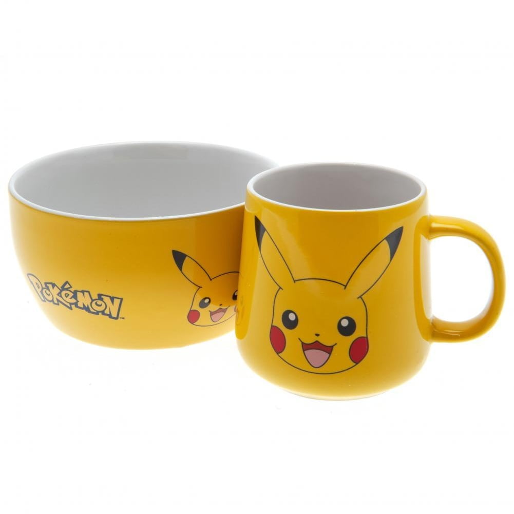 Pokemon Pikachu Mug and Bowl Breakfast Set