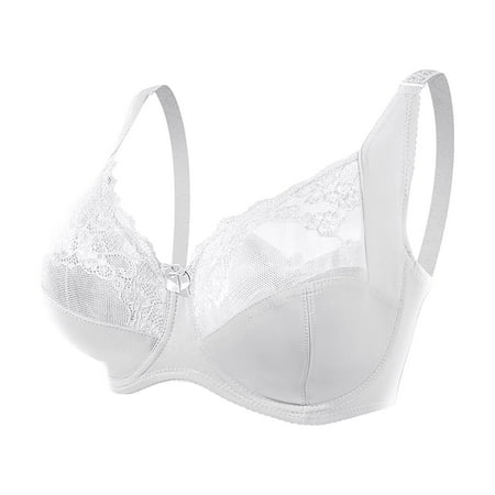 

Summer Savings Clearance! 2023 TUOBARR Bras for Womens Solid Lace Lingerie Bras Plus Size Underwear Bralette Bras Comfortable Bra White