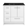 thumbnail image 3 of Virage 36 in. White Bathroom Vanity With Black, 3-Hole Ceramic Sink Top, 3 of 8