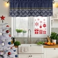 thumbnail image 5 of 2 Pack Valances for Window, Boho Navy Blue Flower Short Curtains for Kitchen Bedroom Living Room, Abstract Bohemia Pesley Floral Rod Pocket Small Window Treatment Valance Drapes 42 x 18 Inch, 5 of 8
