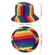 thumbnail image 2 of Sombrero de cubo arcoíris, sombrero para el sol, sombrero para el sol, decoración para fiesta en la playa, sombrero de cubo colorido, 2 of 5