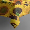 thumbnail image 5 of Green Leaf Sunflower Pattern Square Tablecloth,Waterproof Square Table Cover,Wipeable Spillproof Washable Table Cover for Home Kitchen Party Decor 60"x60"(152x152cm), 5 of 6