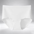 thumbnail image 3 of ibuvkizy Panties for Women Plus Size High Waist Scalloped Edge Cotton Brief Panties,Mild Tummy Control Solid Daily Basic Underpants,L, 3 of 5