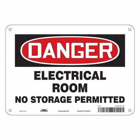 Condor Safety Sign,7 in x 10 in,Aluminum 475T18