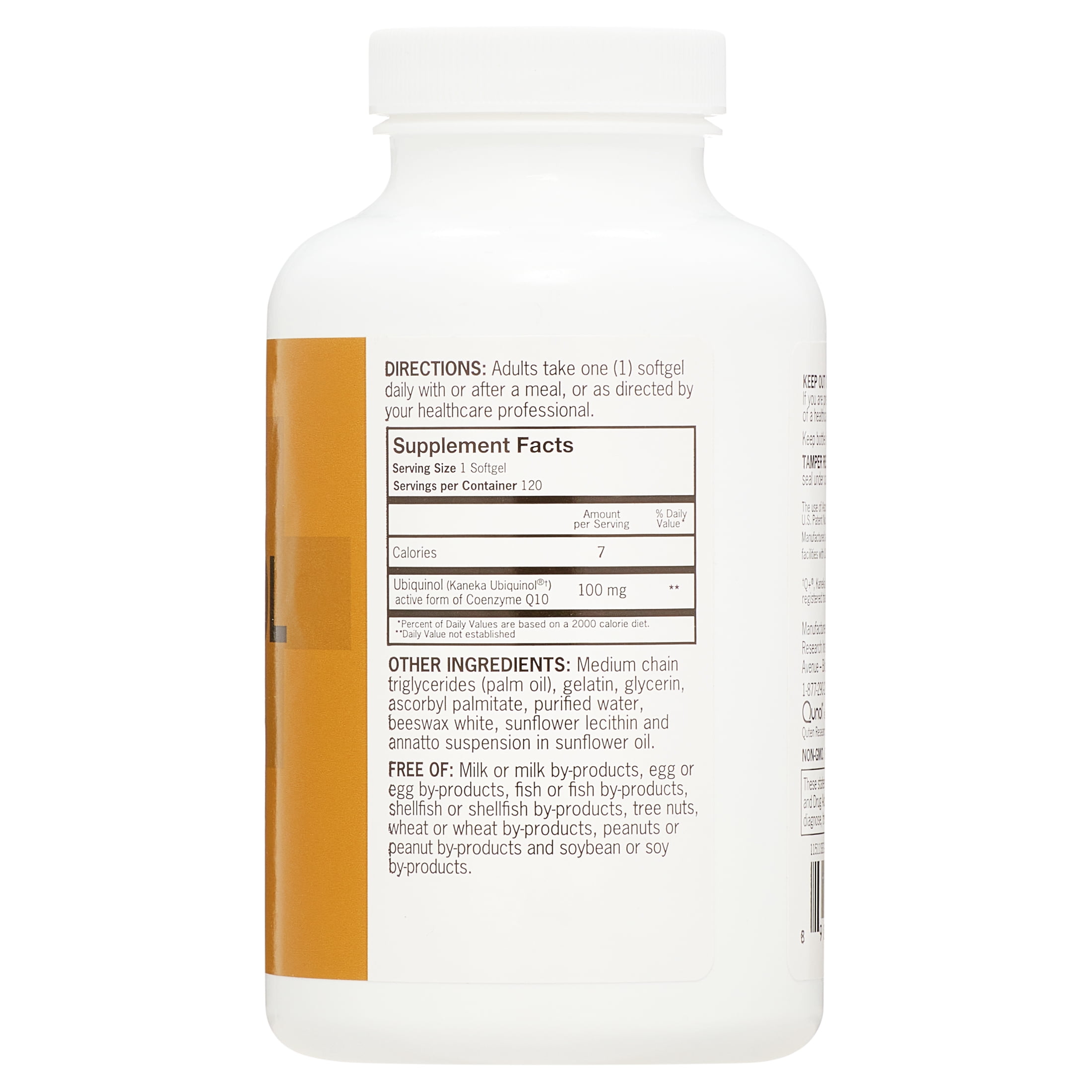Qunol Ubiquinol CoQ10 Softgels, 100mg, Heart Health Supplement, 120ct