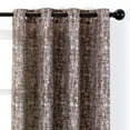 thumbnail image 3 of Chanasya 2-Panel Floral Jacquard Textured Brown Curtains with Grommets for Windows Living Room Bedroom Office - Partial Room Darkening Drapes for Privacy and Decor - 52 x 84 Inch Long - Brown, 3 of 7