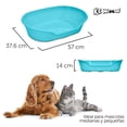 thumbnail image 2 of KE WOOW Cama Chica para Perro, Gato, Conejo y otras Mascotas, Cesta de Plástico, Incluye Colchón Doble Cara, Color Verde KE WOOW Cama Plana con colchón Chica, 2 of 10