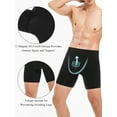 thumbnail image 5 of Men's Boxer Briefs, Nylon Sports Briefs,Value Two Pack,Black/White, 5 of 6