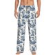 thumbnail image 1 of Fotbe Vintage Floral 1 Pantalones de Pijama para Hombre, Pantalones de Dormir, Pantalones de Casa con Cintura Ajustable y Bolsillos-Small, 1 of 6