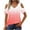Watermelon Red, variant on Uaswgudfs ​Women Blouses Summer Tops:Off-Shoulder V-Neck Trendy Blouse with Perforated Detail & Lightweight Casual Fabric