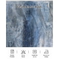 thumbnail image 5 of Blue Wrap Around Bed Skirts for California King Bed 18" Drop,Bed Skirt with Adjustable Elastic Belt Dust Ruffle Bed Valance Retro Oil Painting Modern Abstract Art Aesthetics Bed Frame Cover, 5 of 7